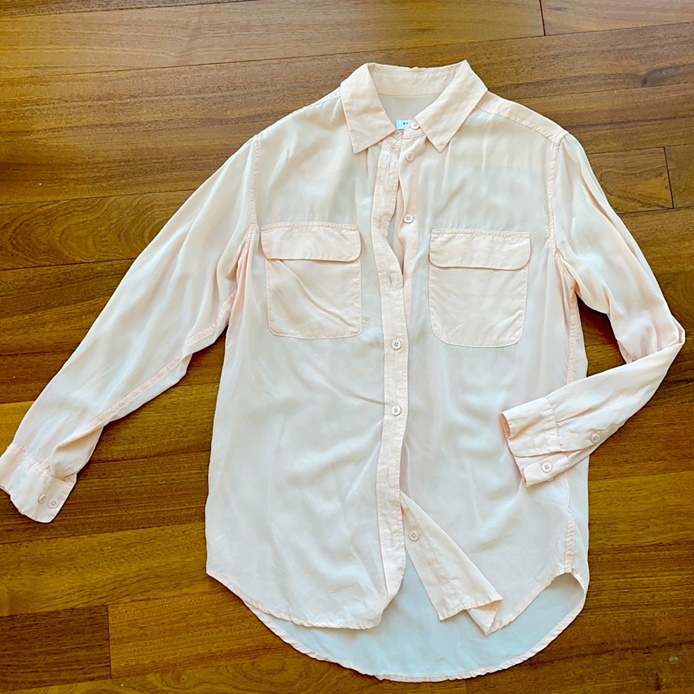 Equipment essential silk shirt